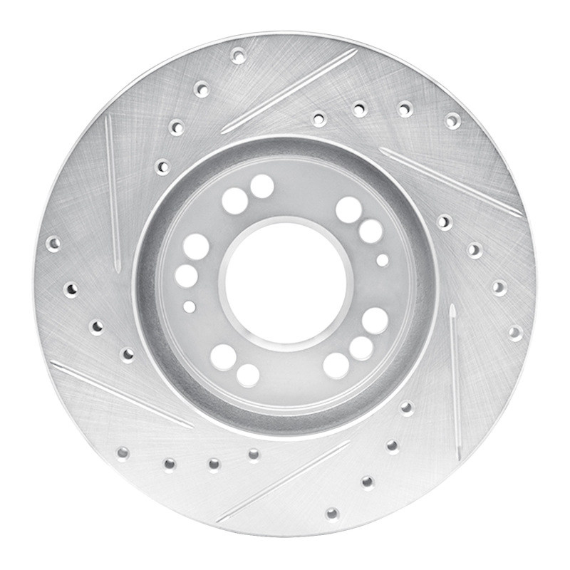 Dodge Stealth Brake Rotor (1) - Front Right - R1 Concepts - Drilled & Slotted - Silver - `91-`04